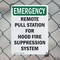 Signmission Remote Pull Station For Hood Fire Emergency Sign, Plastic, 10in W x 14in L, 2PK OS-2PACK-EM-P-1014-V-10534 - alternate 2